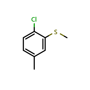 Chemical structure of 2-Chloro-5-methylthioanisole , CAS 1394291-30-5, AChemBlock N27754