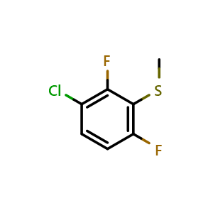 Chemical structure of 3-Chloro-2,6-difluorothioanisole , CAS 1428234-53-0, AChemBlock N27755