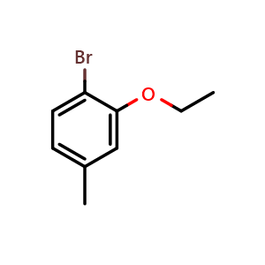 Chemical structure of 1-Bromo-2-ethoxy-4-methylbenzene , CAS 1394291-57-6, AChemBlock N27758