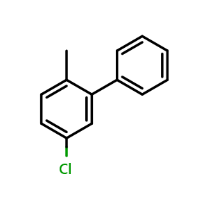 Chemical structure of 4-Chloro-1-methyl-2-phenylbenzene , CAS 19482-17-8, AChemBlock N27772