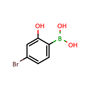 Chemical structure of 4-Bromo-2-hydroxyphenylboronic acid , CAS 1451393-43-3, AChemBlock N27788