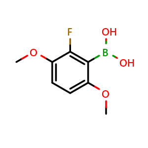 Chemical structure of 2,5-Dimethoxy-6-fluorophenylboronic acid , CAS 2121511-38-2, AChemBlock N27793