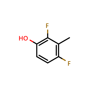 Chemical structure of 2,4-Difluoro-3-methylphenol , CAS 959091-59-9, AChemBlock N27804