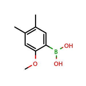 Chemical structure of 4,5-Dimethyl-2-methoxyphenylboronic acid , CAS 2121511-71-3, AChemBlock N27834