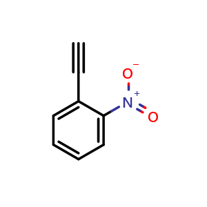 Chemical structure of 2-Nitrophenylacetylene , CAS 16433-96-8, AChemBlock O27867