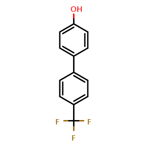 Chemical structure of 4'-(Trifluoromethyl)--biphenyl-4-ol , CAS 10355-13-2, AChemBlock O27869