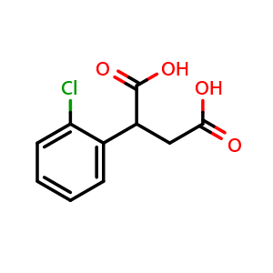 Chemical structure of 2-(2-Chlorophenyl)succinic acid , CAS 24300-08-1, AChemBlock O27874