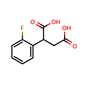 Chemical structure of 2-(2-Fluorophenyl)succinic acid , CAS 54441-56-4, AChemBlock O27875