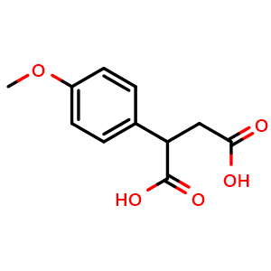 Chemical structure of 2-(4-Methoxyphenyl)succinic acid , CAS 24300-05-8, AChemBlock O27876