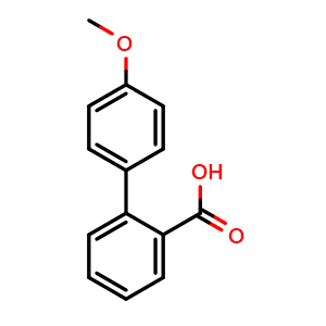 Chemical structure of 4'-Methoxy-2-biphenylcarboxylic acid , CAS 18110-71-9, AChemBlock O27888