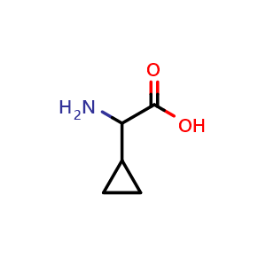Chemical structure of 2-Cyclopropylglycine , CAS 15785-26-9, AChemBlock O27895