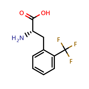 Chemical structure of 2-Trifluoromethyl-L-phenylalanine , CAS 119009-47-1, AChemBlock O27925