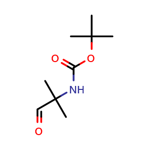 Chemical structure of tert-Butyl 2-methyl-1-oxopropan-2-ylcarbamate , CAS 109608-77-7, AChemBlock O27928