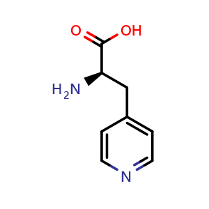 Chemical structure of 3-(4-Pyridyl)-D-alanine , CAS 37535-50-5, AChemBlock O27942