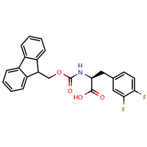 Chemical structure of Fmoc-3,4-Difluoro-L-phenylalanine , CAS 198560-43-9, AChemBlock O27947