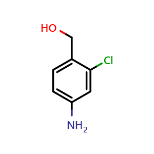 Chemical structure of 2-Chloro-4-amino-benzenemethanol , CAS 51420-25-8, AChemBlock O27967