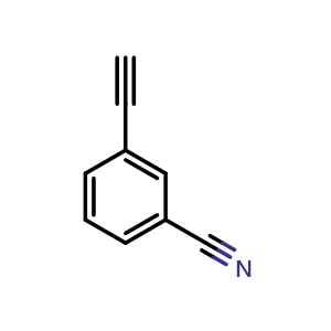 Chemical structure of 3-Ethynyl-benzonitrile , CAS 171290-53-2, AChemBlock O27977