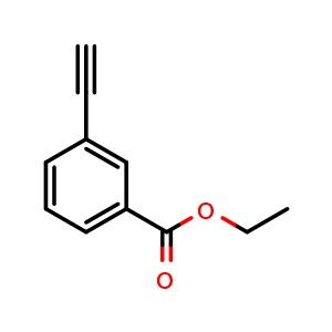 Chemical structure of 3-Ethynyl-benzoic acid ethyl ester , CAS 178742-95-5, AChemBlock O27987