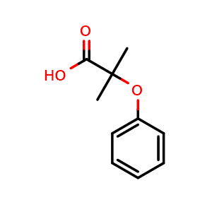 Chemical structure of 2-Methyl-2-phenoxy-propanoic acid , CAS 943-45-3, AChemBlock O27989