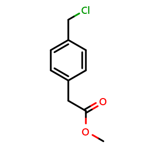 Chemical structure of 4-(Chloromethyl)-benzeneacetic acid methyl ester , CAS 72770-09-3, AChemBlock O28002