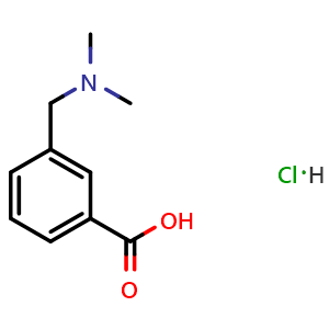 Chemical structure of 3-[(Dimethylamino)methyl]benzoic acid hydrochloride , CAS 155412-73-0, AChemBlock O28008