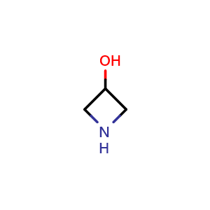 Chemical structure of 3-Hydroxyazetidine , CAS 45347-82-8, AChemBlock O28030