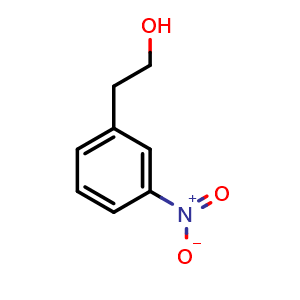 Chemical structure of 3-Nitrophenethyl alcohol , CAS 52022-77-2, AChemBlock O28059