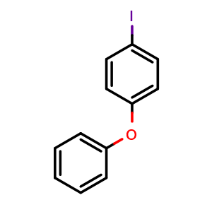 Chemical structure of 1-Iodo-4-phenoxy-benzene , CAS 2974-94-9, AChemBlock O28067