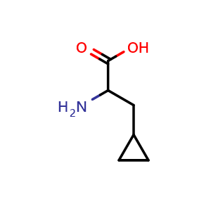 Chemical structure of rac-3-Cyclopropylalanine , CAS 15785-52-1, AChemBlock O28074