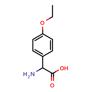 Chemical structure of 2-(4-Ethoxyphenyl)glycine , CAS 299168-49-3, AChemBlock O28077