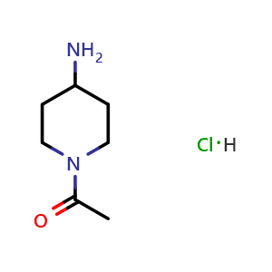 Chemical structure of 1-(4-Amino-1-piperidinyl)-ethanone hydrochloride , CAS 214147-48-5, AChemBlock O28085