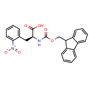 Chemical structure of Fmoc-2-Nitro-L-phenylalanine , CAS 210282-30-7, AChemBlock O28120