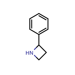Chemical structure of 2-Phenylazetidine , CAS 22610-18-0, AChemBlock O28163
