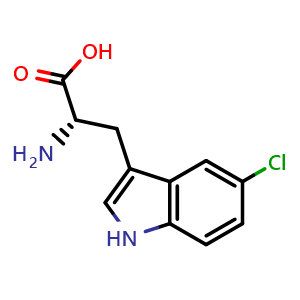 Chemical structure of 5-Chloro-L-tryptophan , CAS 52448-15-4, AChemBlock O28166