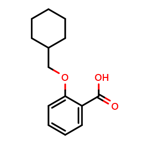 Chemical structure of 2-(Cyclohexylmethoxy)-benzoic acid , CAS 339539-11-6, AChemBlock O28203