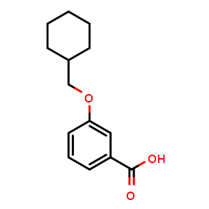 Chemical structure of 3-(Cyclohexylmethoxy)-benzoic acid , CAS 158860-95-8, AChemBlock O28205