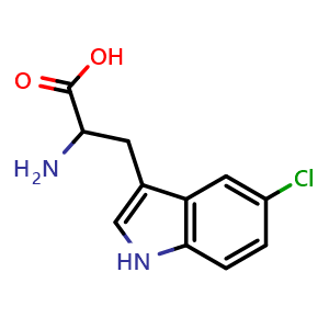Chemical structure of 5-Chloro-DL-tryptophan , CAS 154-07-4, AChemBlock O28219
