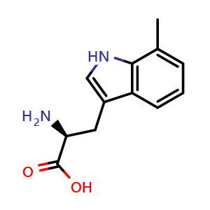 Chemical structure of 7-Methyl-L-tryptophan , CAS 33468-36-9, AChemBlock O28246