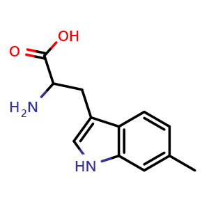 Chemical structure of 6-Methyl-DL-tryptophan , CAS 2280-85-5, AChemBlock O28267