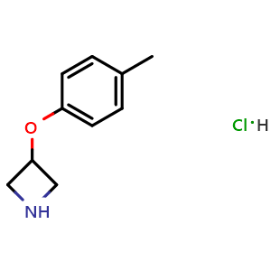 Chemical structure of 3-(4-Methylphenoxy)-azetidine hydrochloride , CAS 1228070-90-3, AChemBlock O28298