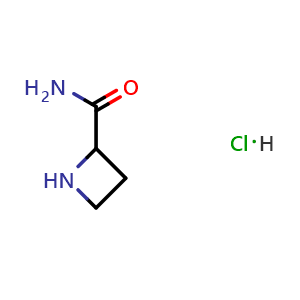 Chemical structure of 2-Azetidinecarboxamide hydrochloride , CAS 130973-78-3, AChemBlock O28301