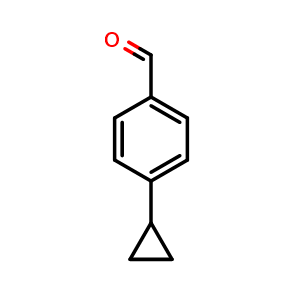 Chemical structure of 4-Cyclopropyl-benzaldehyde , CAS 20034-50-8, AChemBlock O28320