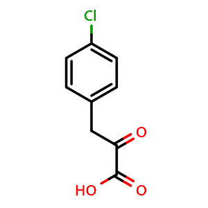 Chemical structure of 4-Chloro-a-oxo-benzenepropanoic acid , CAS 3617-01-4, AChemBlock O28340