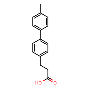 Chemical structure of 4'-Methyl-biphenyl-4-propanoic acid , CAS 893641-34-4, AChemBlock O28354