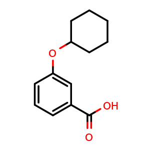 Chemical structure of 3-(Cyclohexyloxy)-benzoic acid , CAS 158861-00-8, AChemBlock O28368