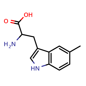Chemical structure of 5-Methyl-DL-tryptophan , CAS 951-55-3, AChemBlock O28378