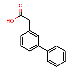 Chemical structure of 3-Biphenylacetic acid , CAS 23948-77-8, AChemBlock O28435