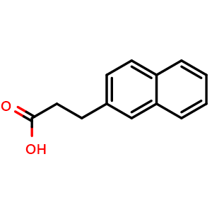 Chemical structure of 2-Naphthalenepropanoic acid , CAS 21658-35-5, AChemBlock O28439