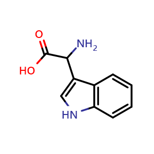 Chemical structure of 2-(Indole-3-yl)glycine , CAS 6747-15-5, AChemBlock O28442