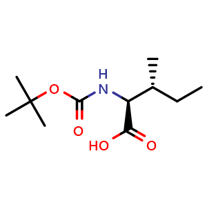 Chemical structure of Boc-L-alloisoleucine , CAS 35264-07-4, AChemBlock O28445
